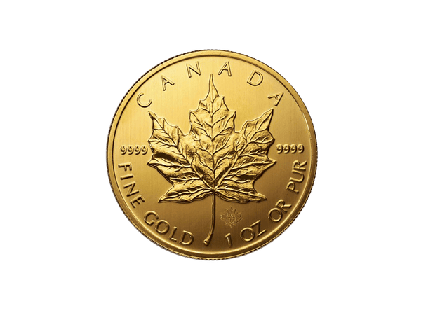 Buy original gold coins 1 oz Canadian Maple Leaf Gold with Bitcoin!