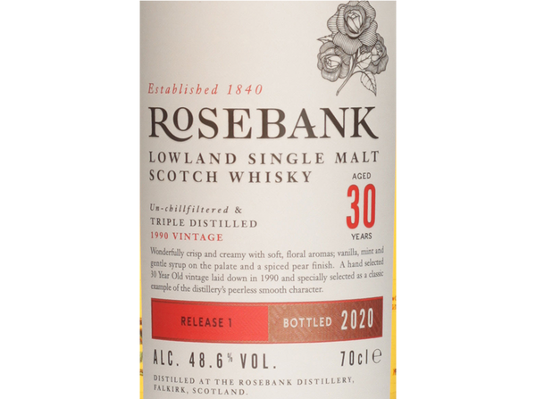 Buy original Whiskey Rosebank 30 years with Bitcoin!