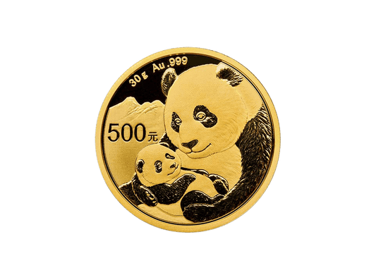 Buy original gold coins China 30g Panda 2019 Gold with Bitcoin!