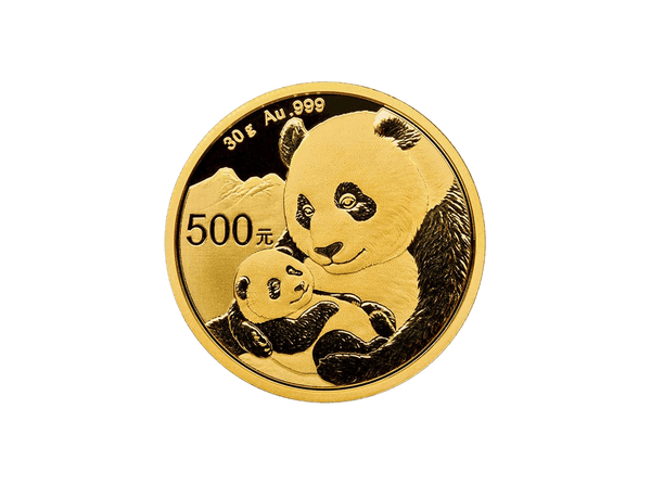 Buy original gold coins China 30g Panda 2019 Gold with Bitcoin!