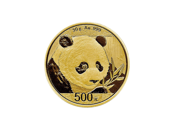 Buy original gold coins China 30g Panda Gold with Bitcoin!