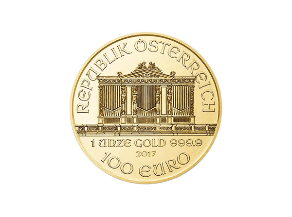 Buy original gold coins Austria 1 oz Vienna Philharmonic Gold with Bitcoin!