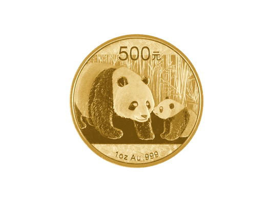 Buy original gold coins China Panda 1 oz Gold with Bitcoin!