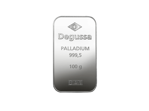  BitDials | Buy original Degussa Palladium Bar (minted) 100 g with Bitcoins!