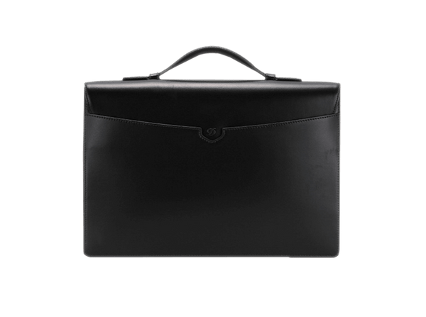 Buy original leather bags S.T. Dupont  Tourniquet Briefcase Line D Leather Black 181000 with Bitcoin!