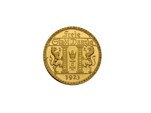 Gdansk 25 gulden 1923 gold