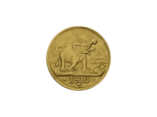Buy original gold coins German East Africa 15 rupees elephant 1916 gold with Bitcoin!