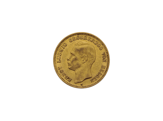 Buy original gold coins Grand Duchy of Hesse, Ernst Ludwig (1892-1918) 10 Mark with Bitcoin!