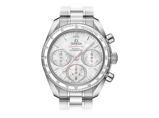 Buy original Omega Speedmaster 38 Co-Axial Chronograph 324.30.38.50.55.001 with Bitcoins!
