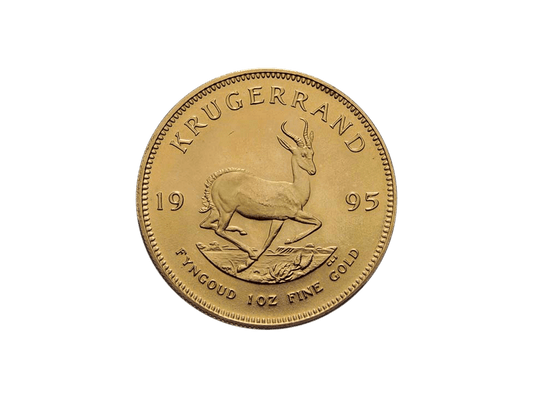 Buy original gold coins South Africa 1 oz Krugerrand 1995 with Bitcoin!