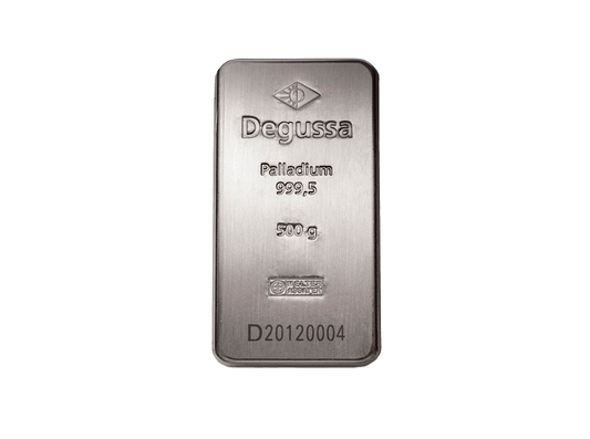  BitDials | Buy original Degussa Palladium Bar (minted) 500 g with Bitcoins!