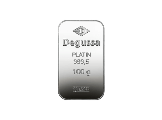  BitDials | Buy original Degussa Platinum Bar (minted) 100 g with Bitcoins!