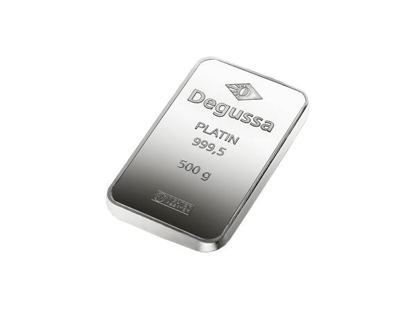  BitDials | Buy original Degussa Platinum Bar (minted) 500 g with Bitcoins!