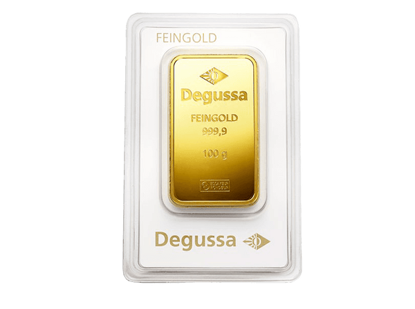 BitDials | Buy original Degussa Gold Bar (minted) 100 g with Bitcoins!