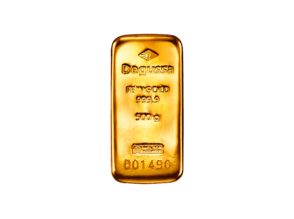  BitDials | Buy original Degussa Gold Bar (casted) 500 g with Bitcoins!