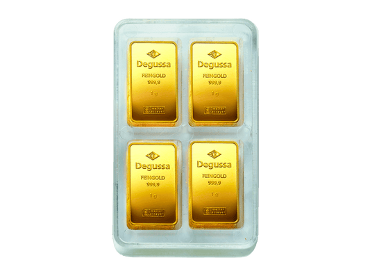  BitDials | Buy original Degussa Gold Bar (minted) 100 x 1 gram single barswith Bitcoins!
