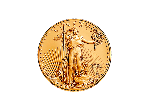 Buy original gold coins 1 oz Gold American Eagle 2021 Type 2 with Bitcoin!