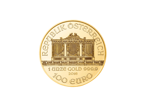 Buy original gold coins 1 oz Gold Wiener Philharmoniker with Bitcoin!