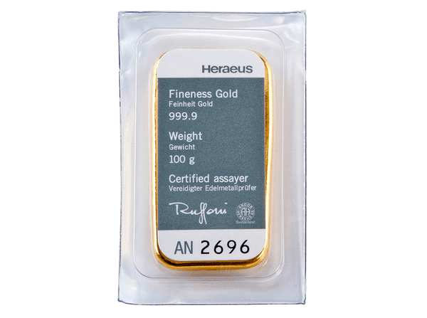  BitDials | Buy original Heraeus Gold Bar 100 g with Bitcoins!