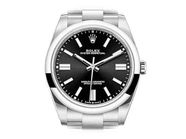 Buy original Rolex OYSTER PERPETUAL 41 m 124300-0002 with Bitcoins!