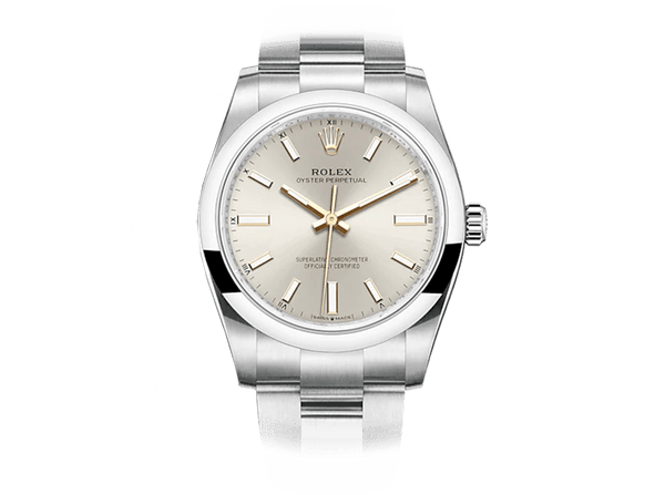 Buy original Rolex Oyster Perpetual 34 m 124200-0001 with Bitcoin!