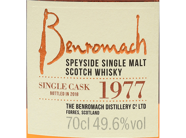 Buy original Whiskey Benromach 1977 Heritage Vintage Single Cask No. 1269 with Bitcoin!