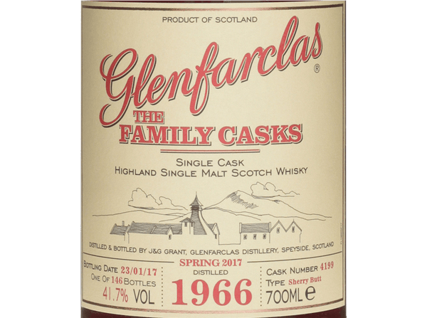 Buy original Whiskey Glenfarclas Vintage 1966 Spring 2017 with Bitcoin!