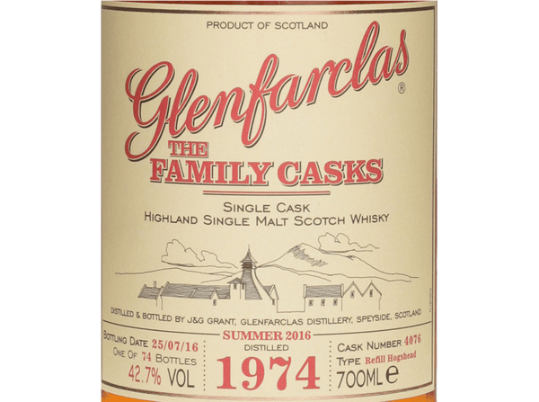 Buy original Whiskey Glenfarclas Vintage 1974 Summer 2016 with Bitcoin!